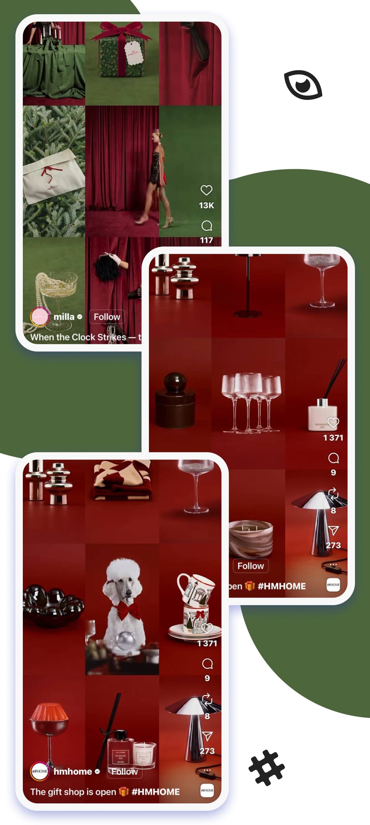 nine-frame Christmas Reel